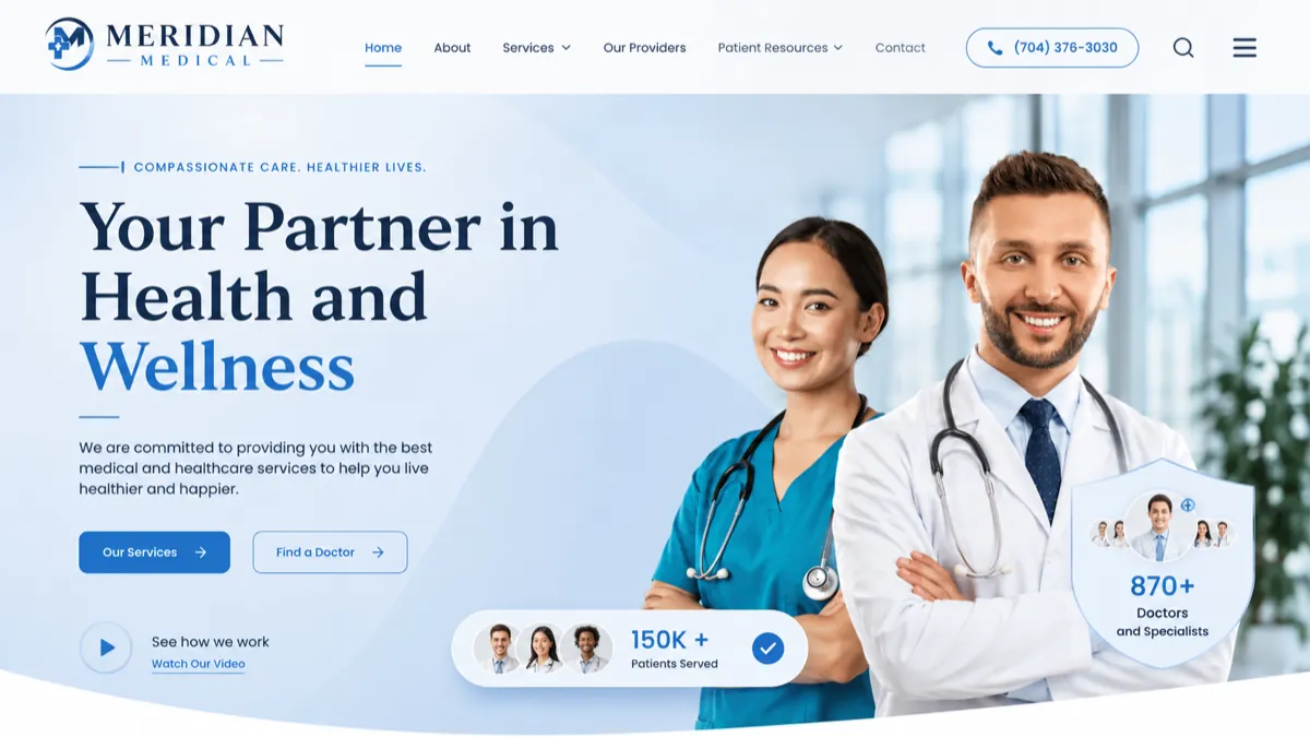 Medical & Dental website design examples