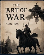The Art of War, an aged paper cover with an ink-wash rider on horseback carrying a standard.