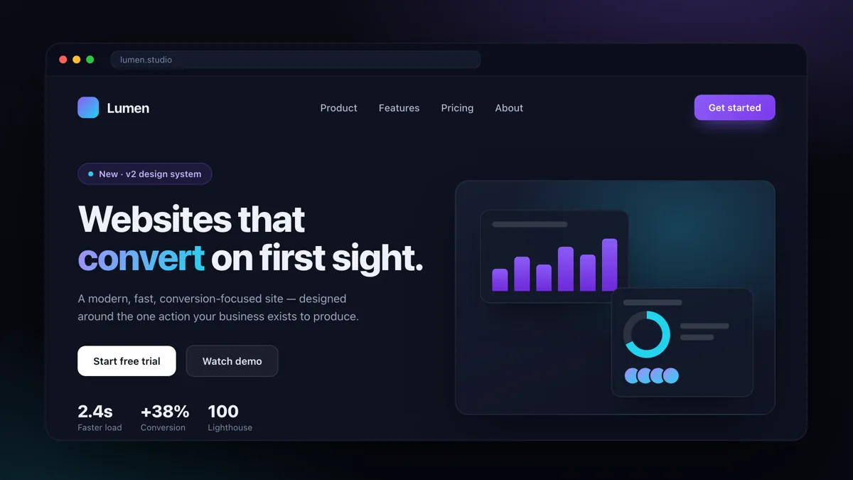 Website Design — modern interface design demo
